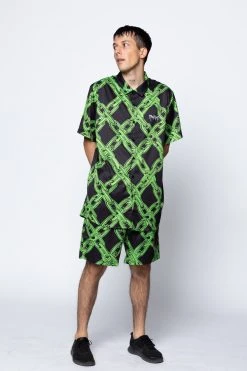 BROKEN PROMISES Link Up Button-Up Shirt Shirts