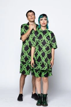 BROKEN PROMISES Link Up Button-Up Shirt Shirts