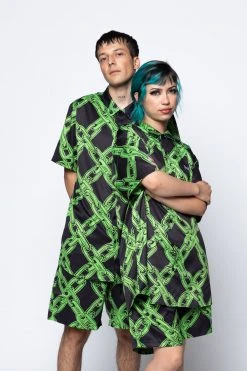 BROKEN PROMISES Link Up Button-Up Shirt Shirts