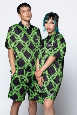 BROKEN PROMISES Link Up Button-Up Shirt Shirts