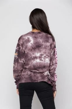 BROKEN PROMISES Shirts Thrill Ride Tie Dye Long Sleeve Purple