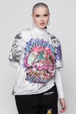 BROKEN PROMISES Shirts Saddest Crew Tie Dye Tee