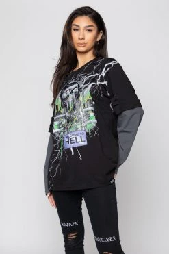 BROKEN PROMISES Gates Of Hell Stacked L/S Tee