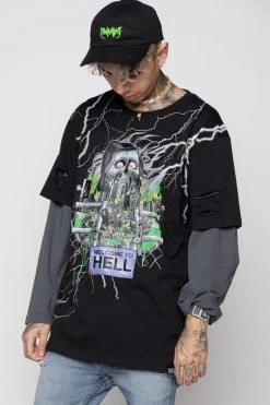 BROKEN PROMISES Gates Of Hell Stacked L/S Tee