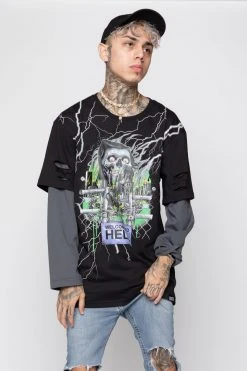 BROKEN PROMISES Gates Of Hell Stacked L/S Tee
