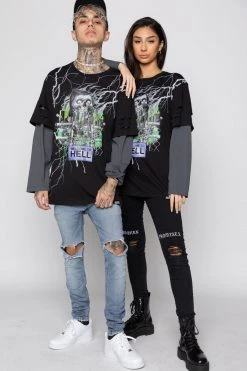 BROKEN PROMISES Gates Of Hell Stacked L/S Tee