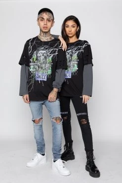 BROKEN PROMISES Gates Of Hell Stacked L/S Tee