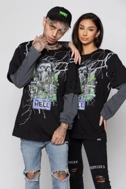 BROKEN PROMISES Gates Of Hell Stacked L/S Tee