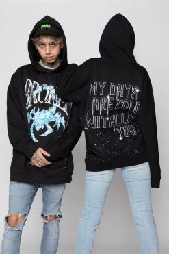 CASH Hoodies Days Are Cold Paint Spatter Hoodie