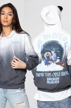 BROKEN PROMISES Snowglobe Dip Dye Sweatshirt