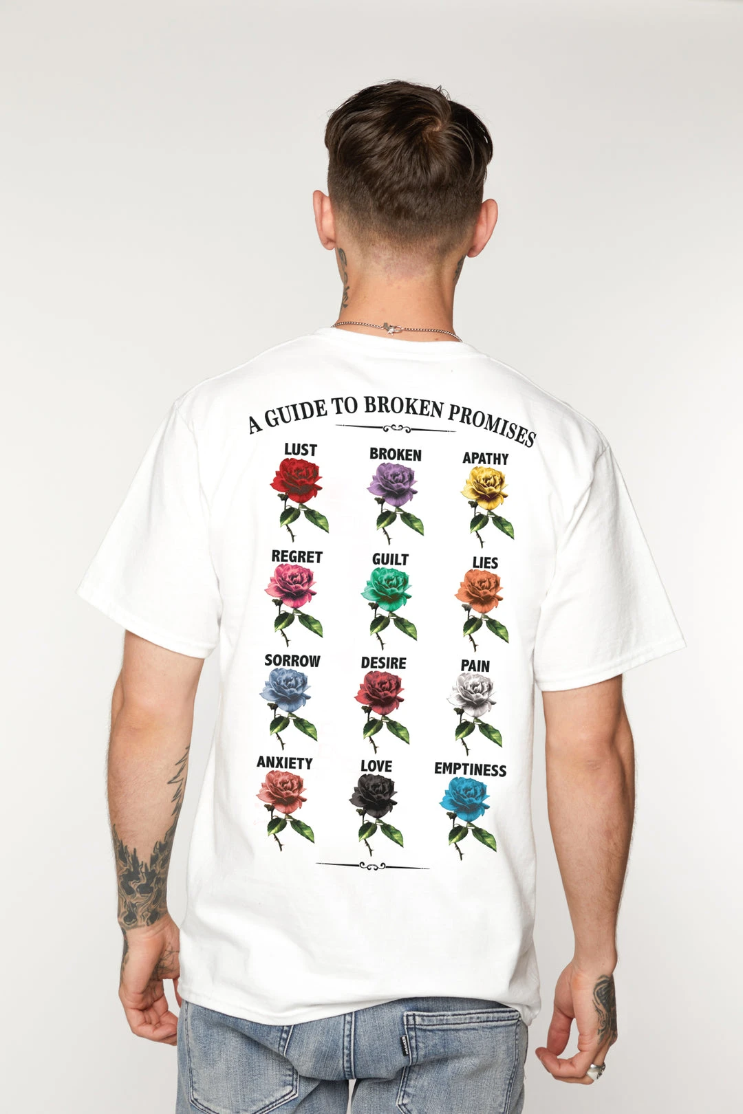 BROKEN PROMISES Feeled Guide SST White Shirts