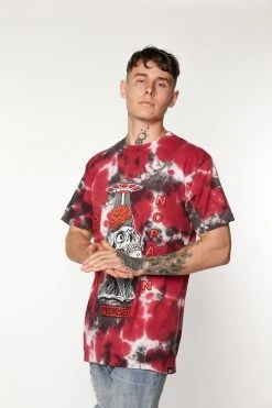 BROKEN PROMISES Brain Abduction Tie Dye Tee Red Shirts