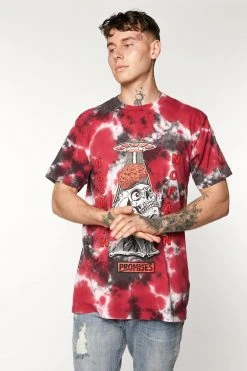 BROKEN PROMISES Brain Abduction Tie Dye Tee Red Shirts