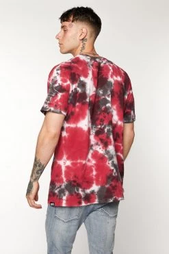 BROKEN PROMISES Brain Abduction Tie Dye Tee Red Shirts