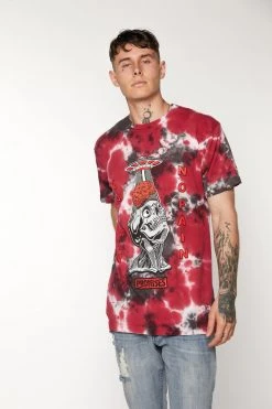 BROKEN PROMISES Brain Abduction Tie Dye Tee Red Shirts