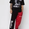 BROKEN PROMISES Split Dye Sweatpant Red/Black Bottoms