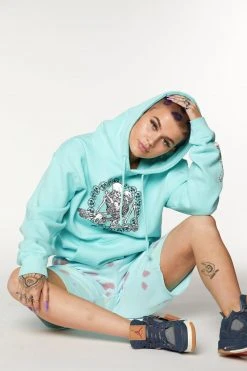 BROKEN PROMISES Delirious Tie Dye Fleece Shorts Bottoms