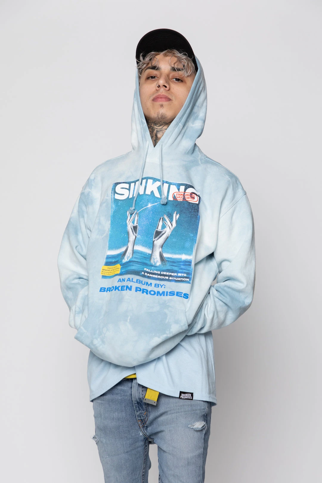 BROKEN PROMISES Sinking Feeling Tie Dye Hoodie Hoodies