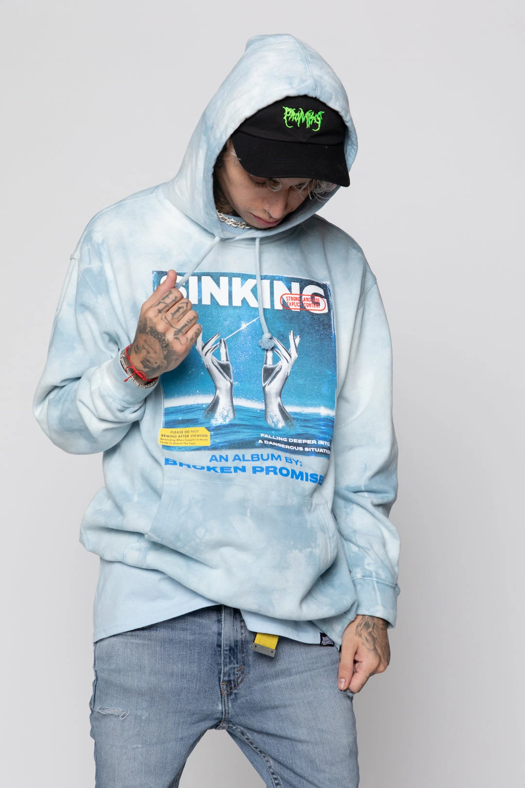 BROKEN PROMISES Sinking Feeling Tie Dye Hoodie Hoodies