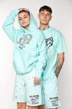 BROKEN PROMISES Delirious Tie Dye Fleece Shorts Bottoms