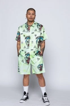 BROKEN PROMISES Hazardous Button-Up Shirt Shirts