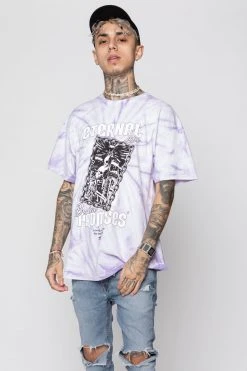 BROKEN PROMISES Eternal Love Tie Dye Tee Purple