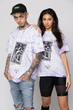 BROKEN PROMISES Eternal Love Tie Dye Tee Purple