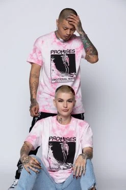 BROKEN PROMISES Beach Break Tee Pink