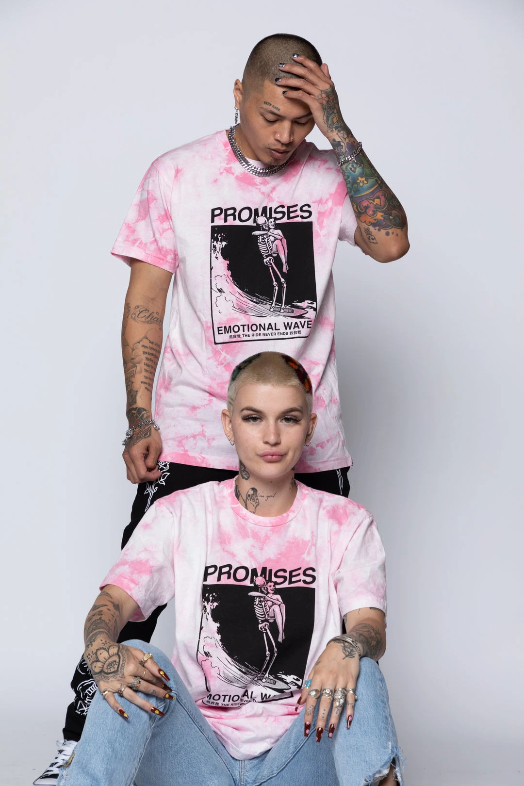 BROKEN PROMISES Beach Break Tee Pink