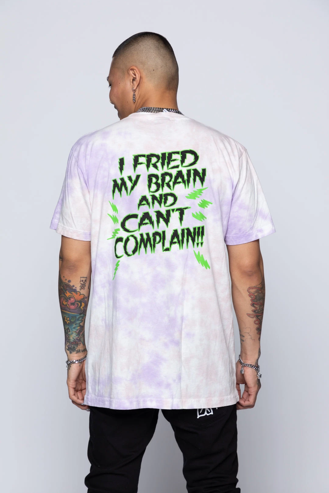 BROKEN PROMISES Shirts Fried Tie Dye Tee Lavender