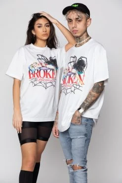 BROKEN PROMISES Shirts Pillow Talk SST White