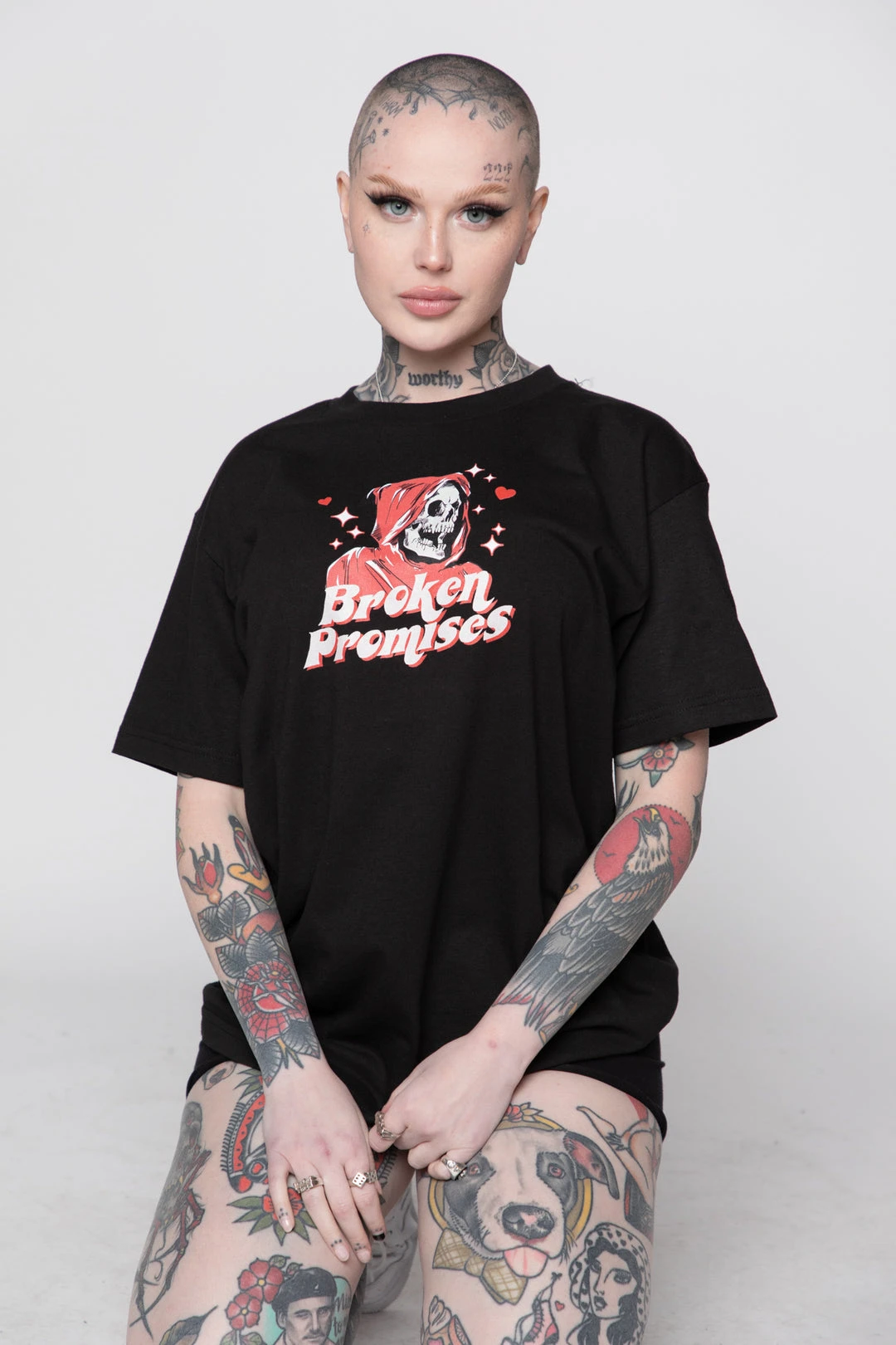 BROKEN PROMISES Love Skate SST Black Shirts