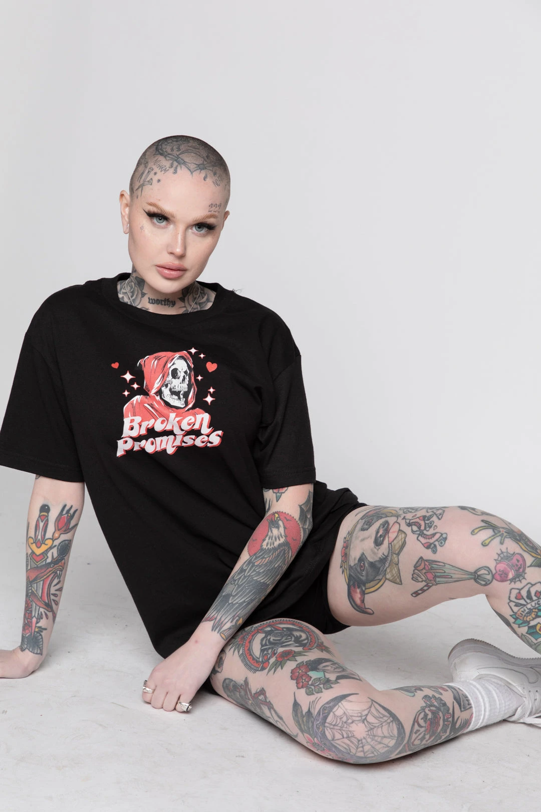 BROKEN PROMISES Love Skate SST Black Shirts