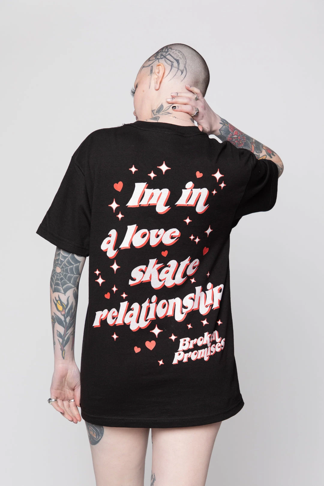 BROKEN PROMISES Love Skate SST Black Shirts