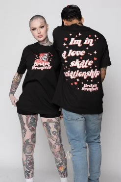 BROKEN PROMISES Love Skate SST Black Shirts
