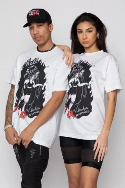 BROKEN PROMISES Roll With Me Tee White