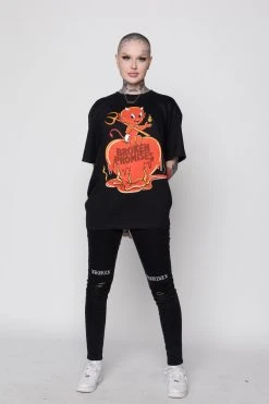 BROKEN PROMISES Burn Me SST Black - BP X Hot Stuff Shirts