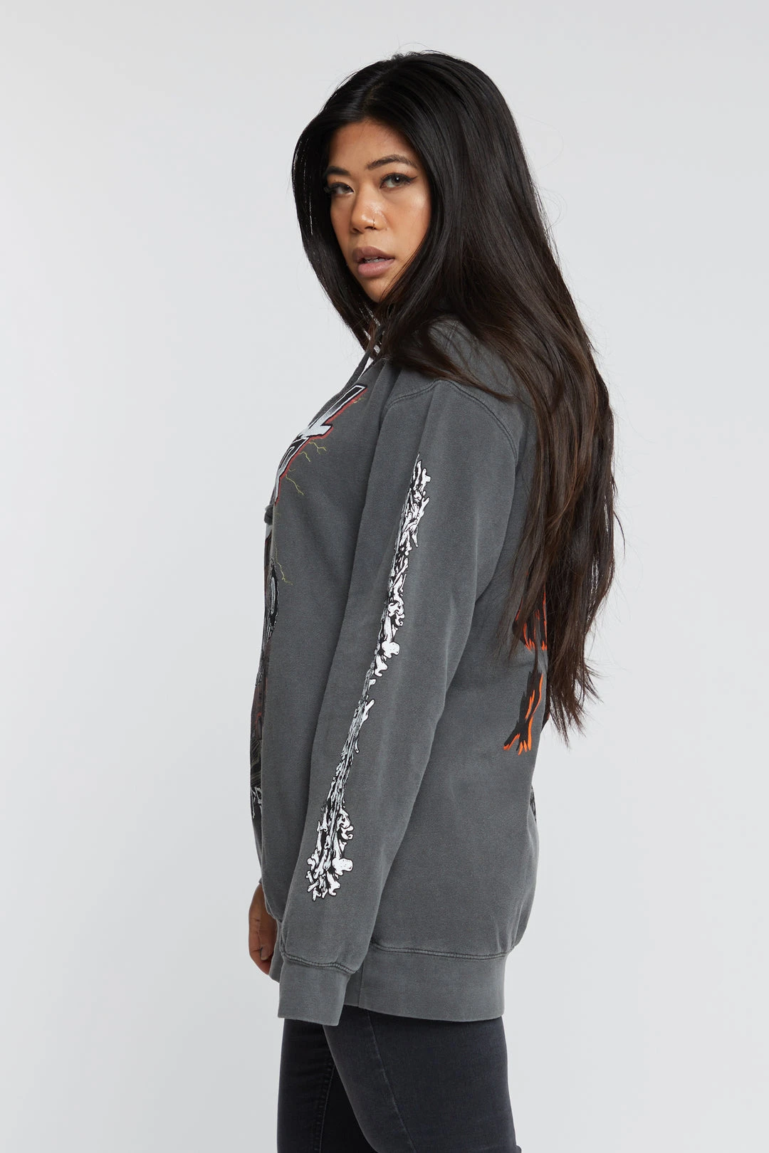 BROKEN PROMISES Coffin Jump Pigment Dye Hoodie