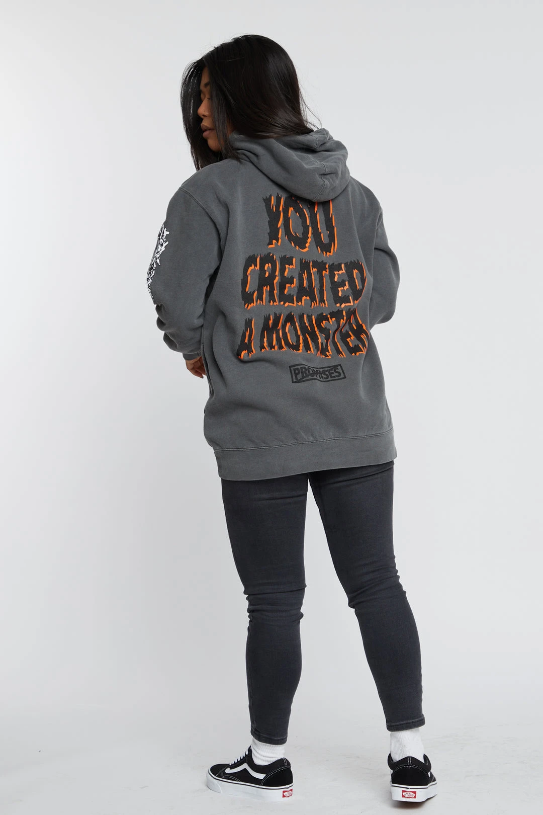 BROKEN PROMISES Coffin Jump Pigment Dye Hoodie