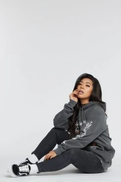 BROKEN PROMISES Coffin Jump Pigment Dye Hoodie