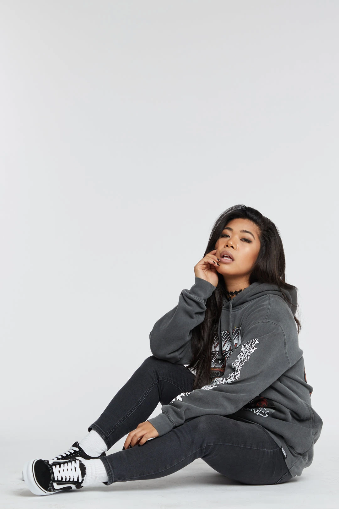 BROKEN PROMISES Coffin Jump Pigment Dye Hoodie