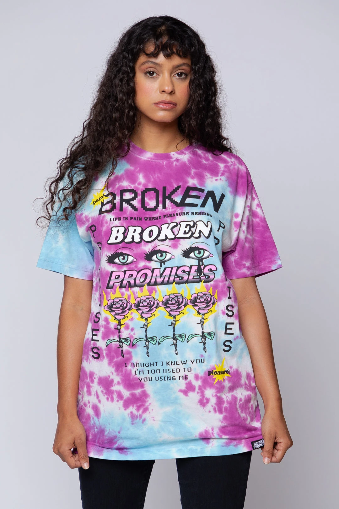 BROKEN PROMISES Pleasure Resides Tie Dye Tee