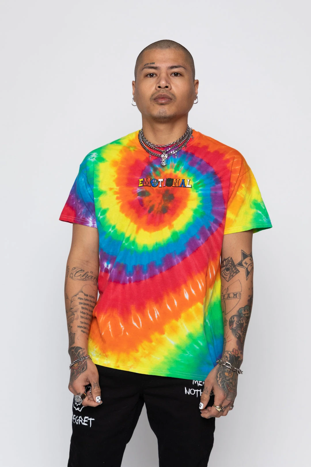 BROKEN PROMISES Emotional Rollercoaster Rainbow Tie Dye Tee Shirts