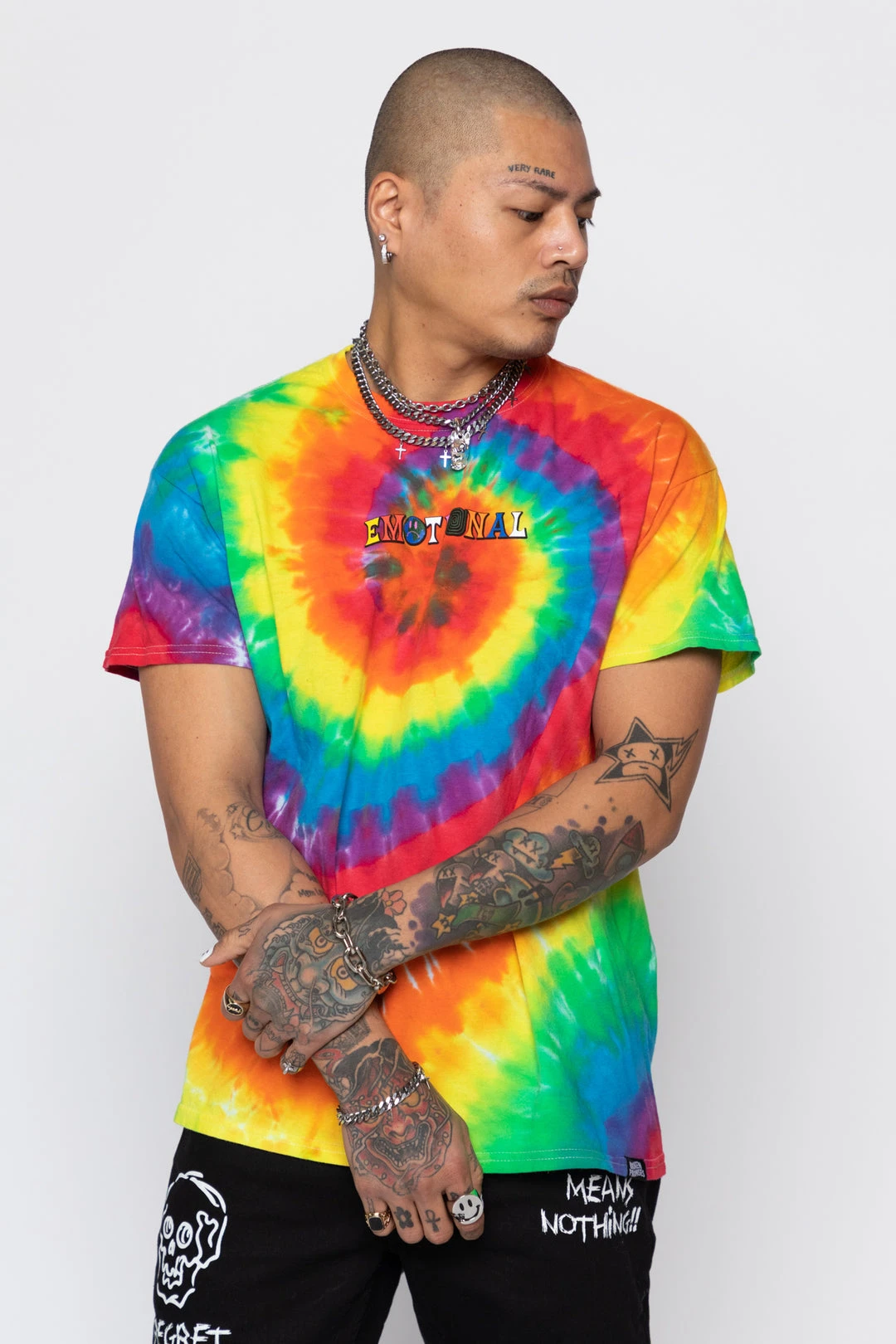 BROKEN PROMISES Emotional Rollercoaster Rainbow Tie Dye Tee Shirts