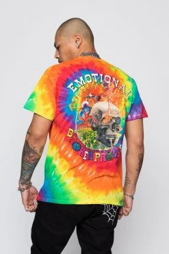 BROKEN PROMISES Emotional Rollercoaster Rainbow Tie Dye Tee Shirts