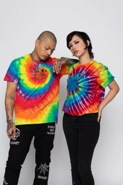 BROKEN PROMISES Emotional Rollercoaster Rainbow Tie Dye Tee Shirts