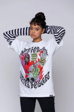 BROKEN PROMISES Shirts Get Even Tee White