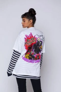 BROKEN PROMISES Shirts Get Even Tee White