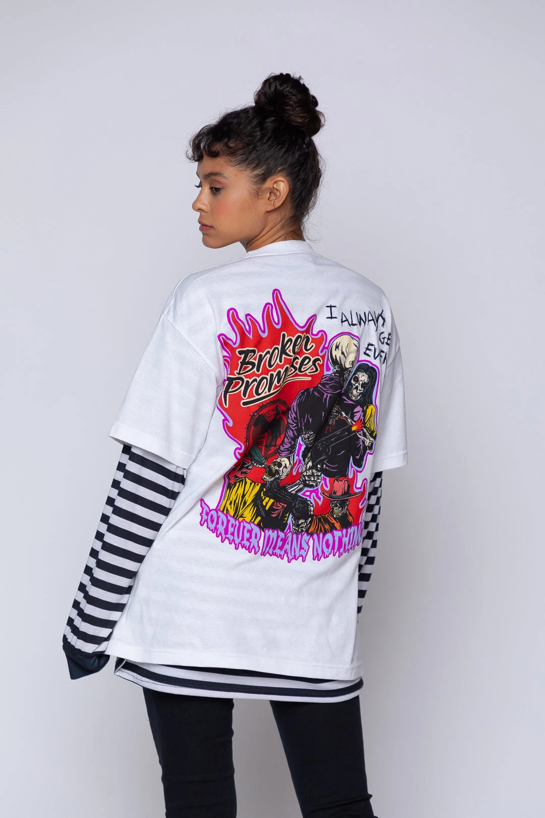 BROKEN PROMISES Shirts Get Even Tee White