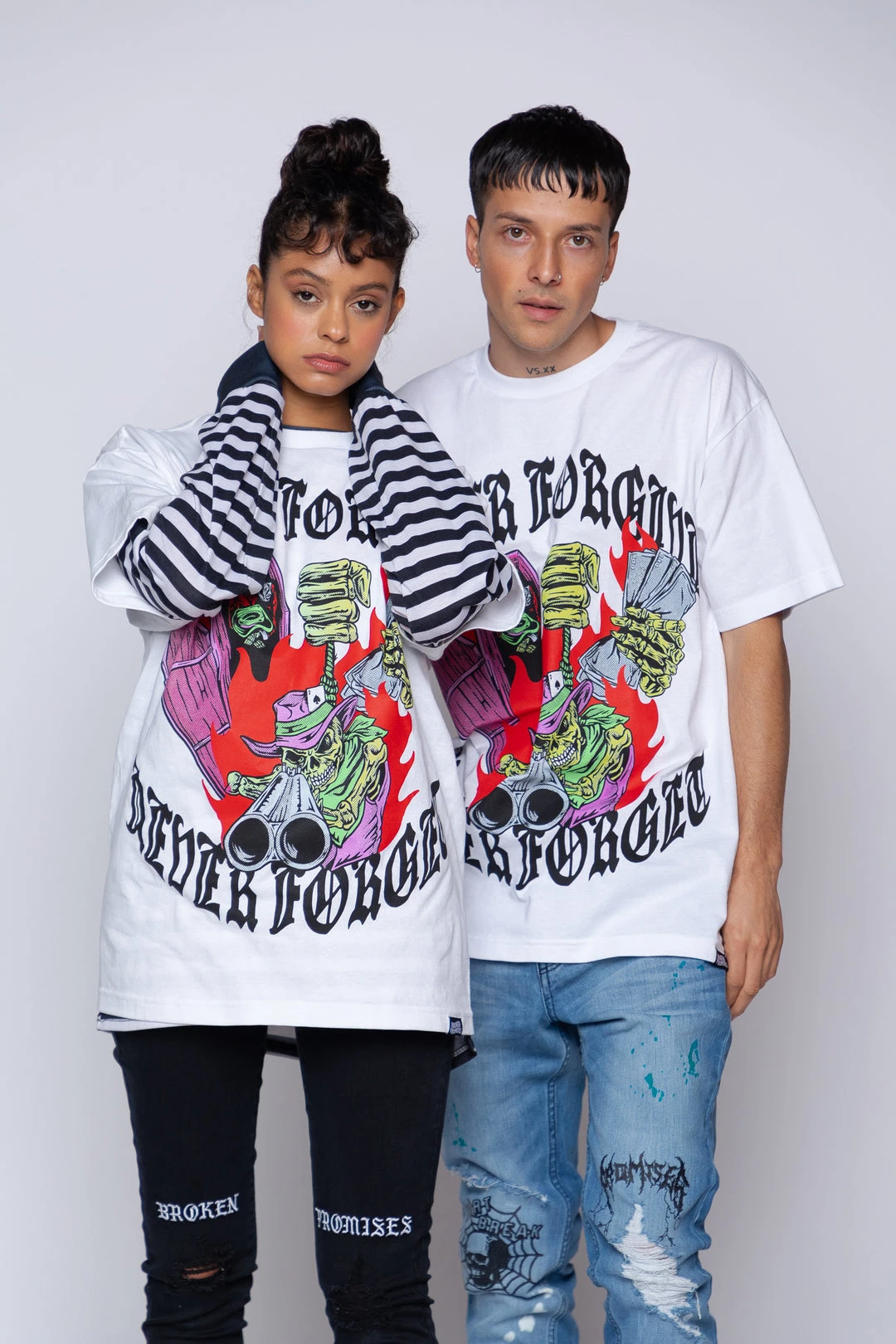 BROKEN PROMISES Shirts Get Even Tee White